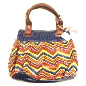 Fossil key per shopper stripe purse